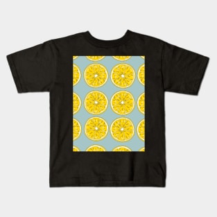 Blue lemon pattern Kids T-Shirt